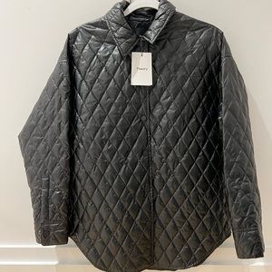 SOLD OUT IN STORES-Theory black quilted jacket. NWT. Size small.